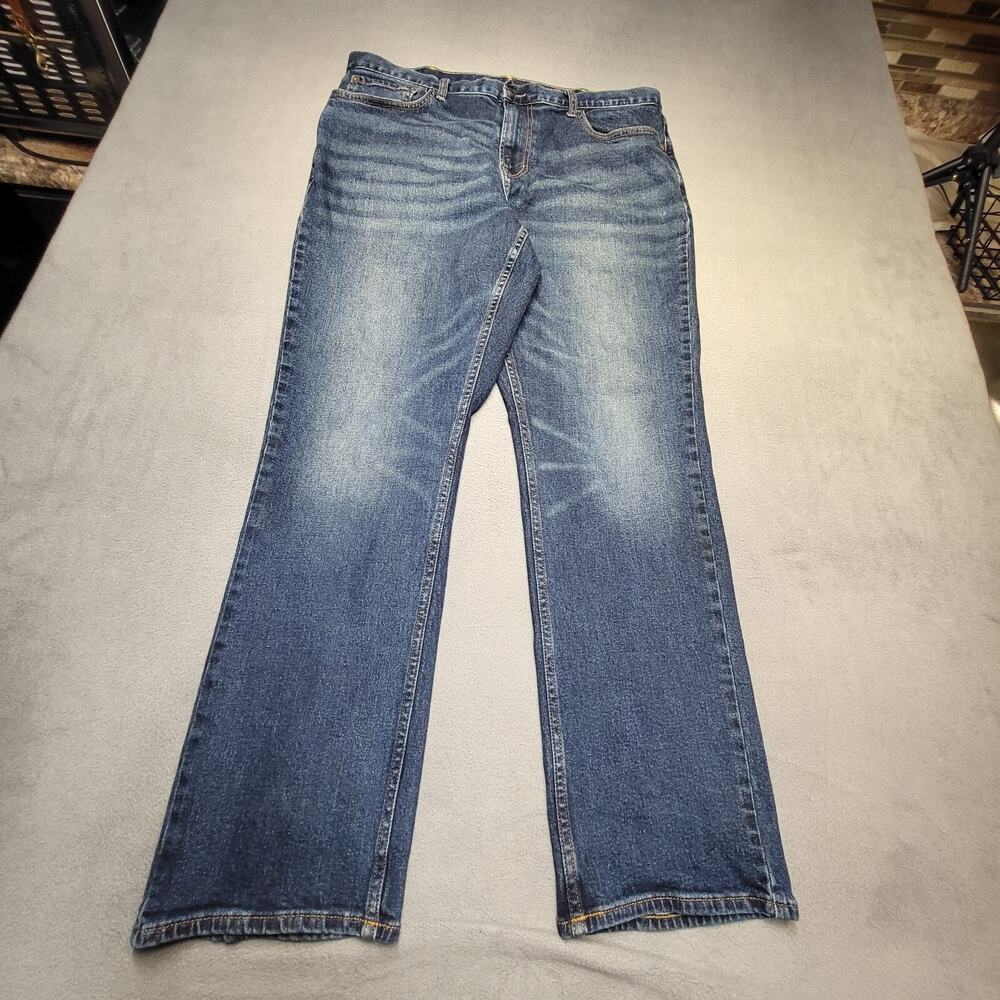 Old Navy Jeans Mens 38x31 Blue Straight Leg Distressed Denim